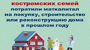 Материнский капитал на строительство, реконструкцию или покупку дома в 2022 годупотратили 795 костромских семей 